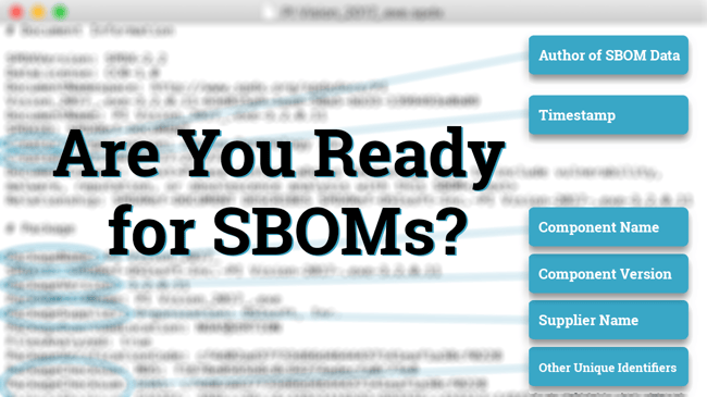 Are You Ready for SBOMs?