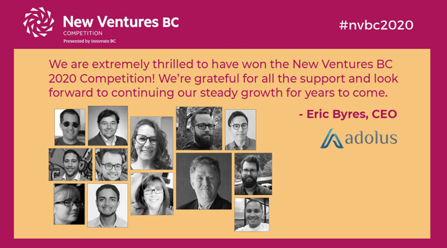 aDolus Wins Top Tech Innovation Contest, New Ventures BC 2020